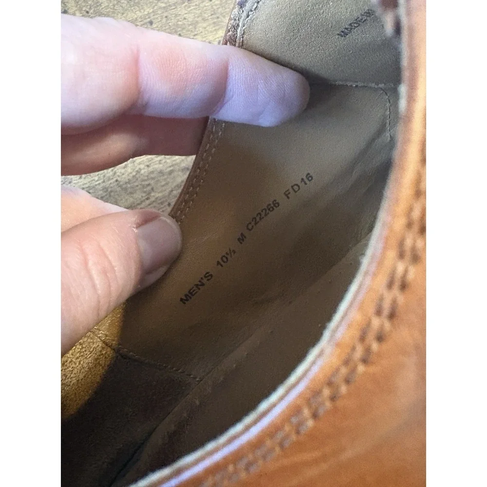 Cole Haan Mens Size 10.5 Brown Dress Shoes Wing Tip Good Year Oxford  Leather‎